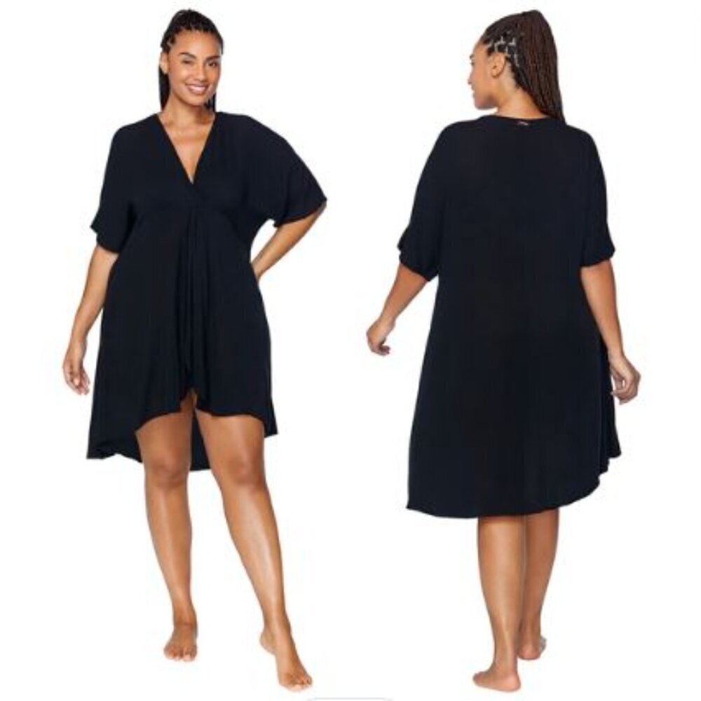Raisins NWT Flowy Black Paraiso Swim Cover Up Dress Women's Size S
